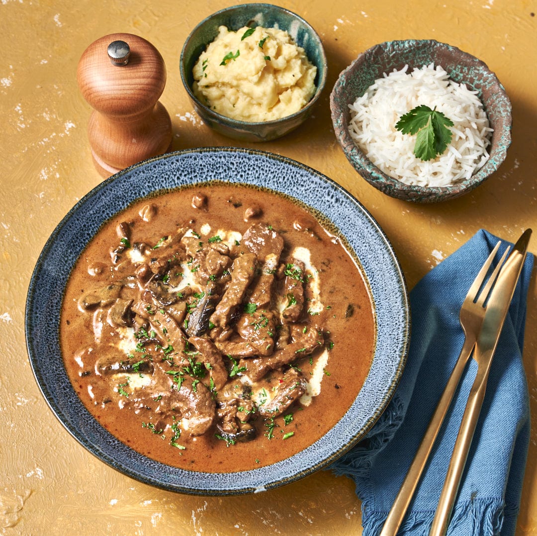 Curry, stews and wet dishes Beef Stroganoff
