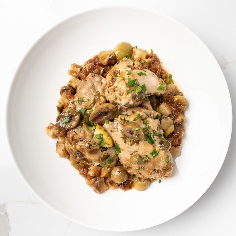 Ready to eat Meal Greek Lemon Garlic Chicken with Green Olives and Kipfler Potatoes