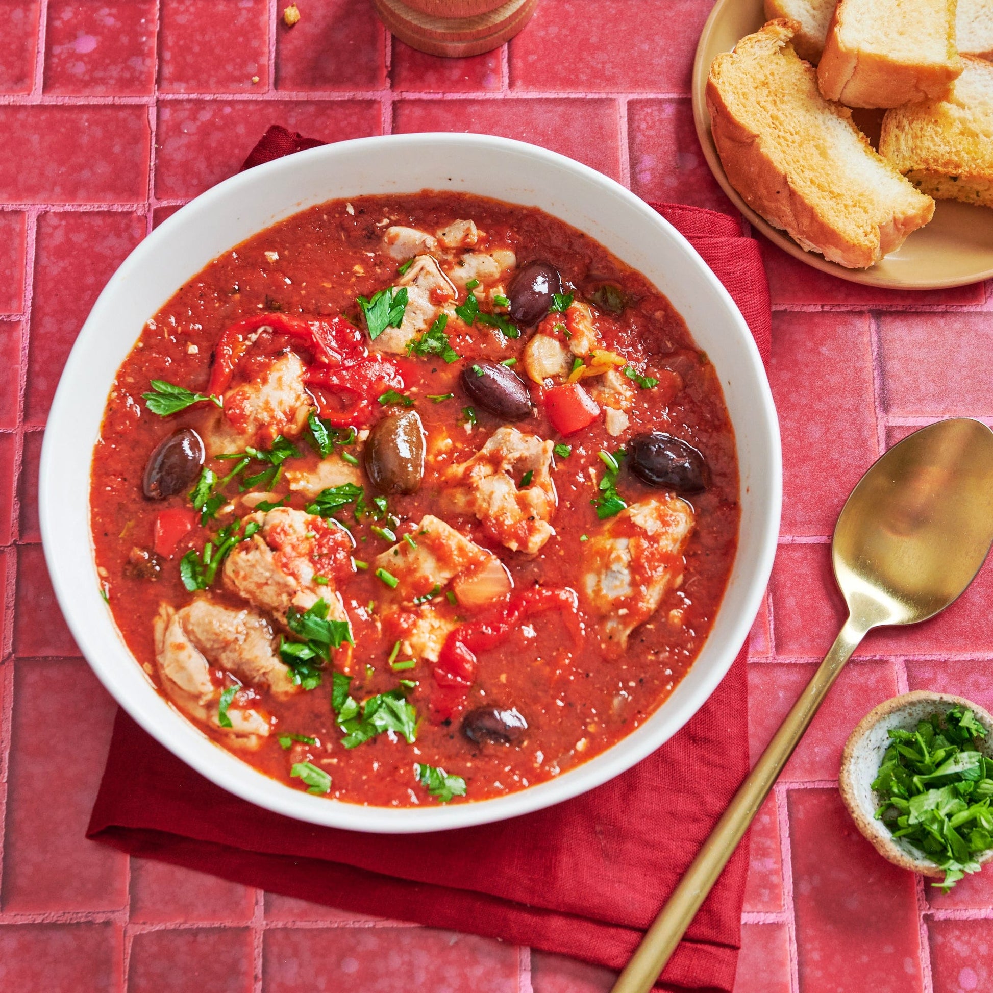 Curry, stews and wet dishes Chicken Cacciatore