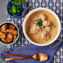 Curry, stews and wet dishes Coq à la Bière (Braised Chicken with a Beer and Cream Sauce)