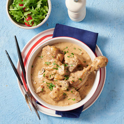 Curry, stews and wet dishes Coq à la Bière (Braised Chicken with Beer and Cream Sauce)