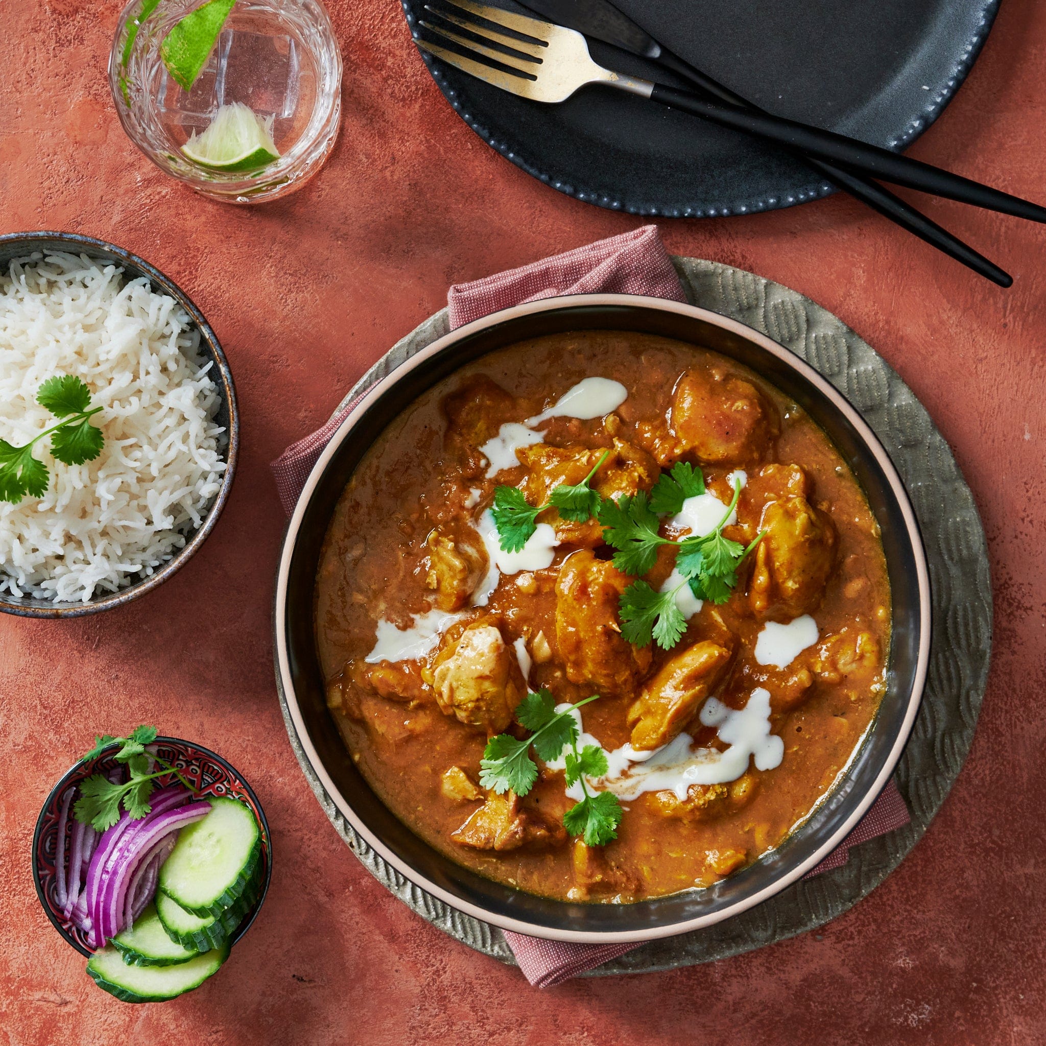 Curry, stews and wet dishes Creamy Chicken Korma