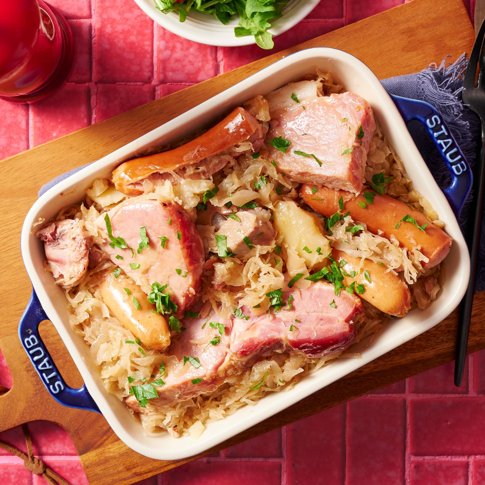 Curry, stews and wet dishes Traditional Choucroute Garnie (Braised Sauerkraut)