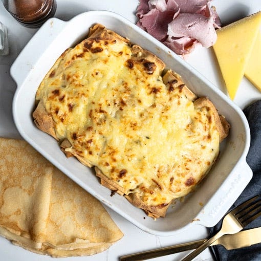 Family size meals Ham & Cheese Savoury French Crepes for 1 to 2