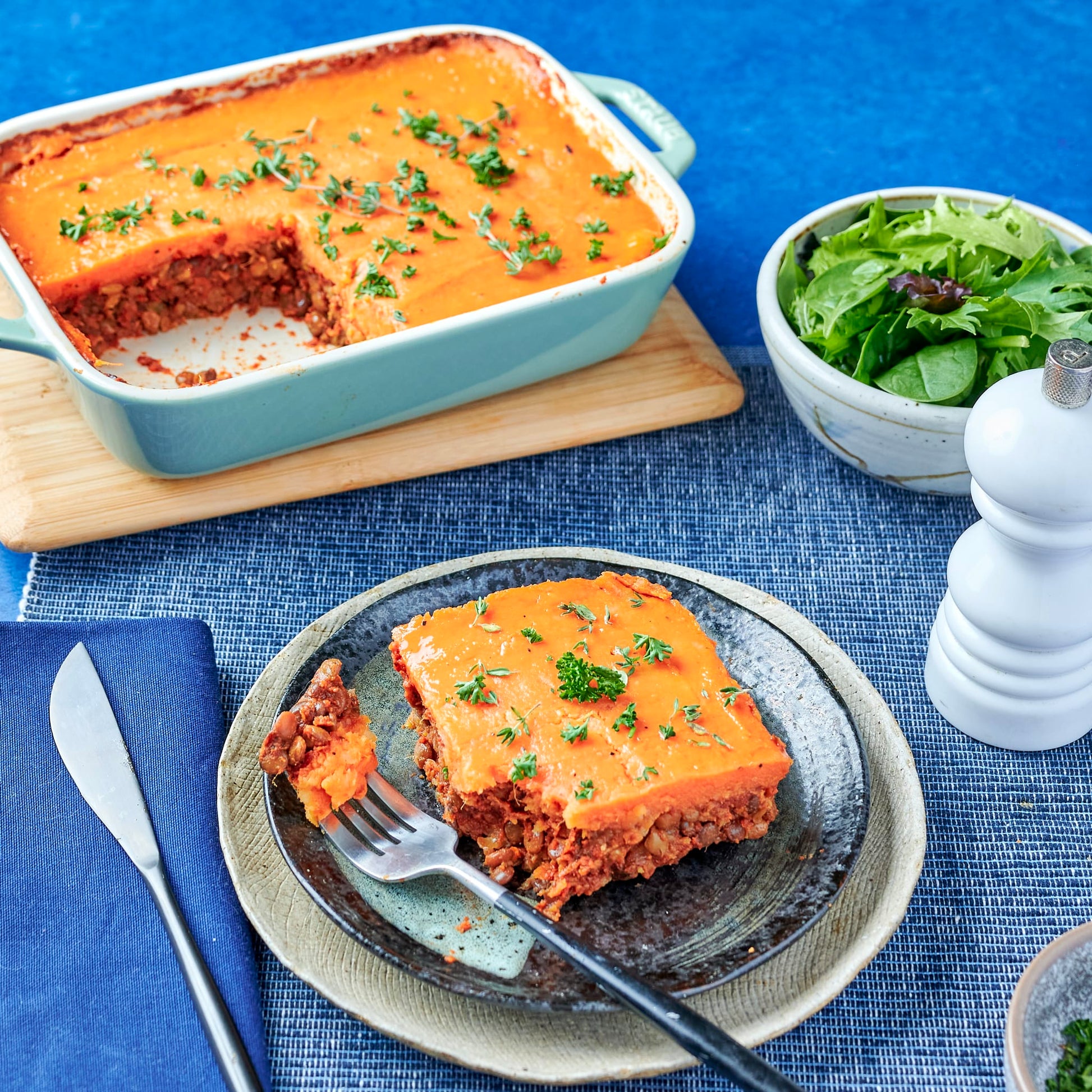 Foil Lentil Shepherd's Pie