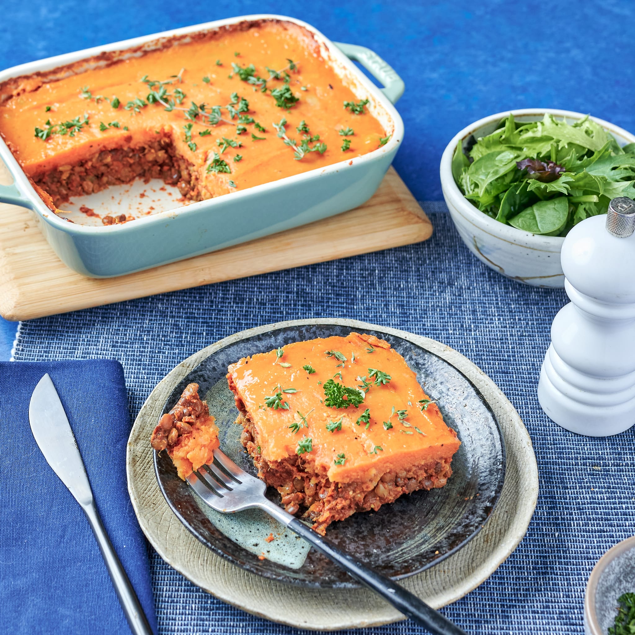 Foil Lentil Shepherd's Pie