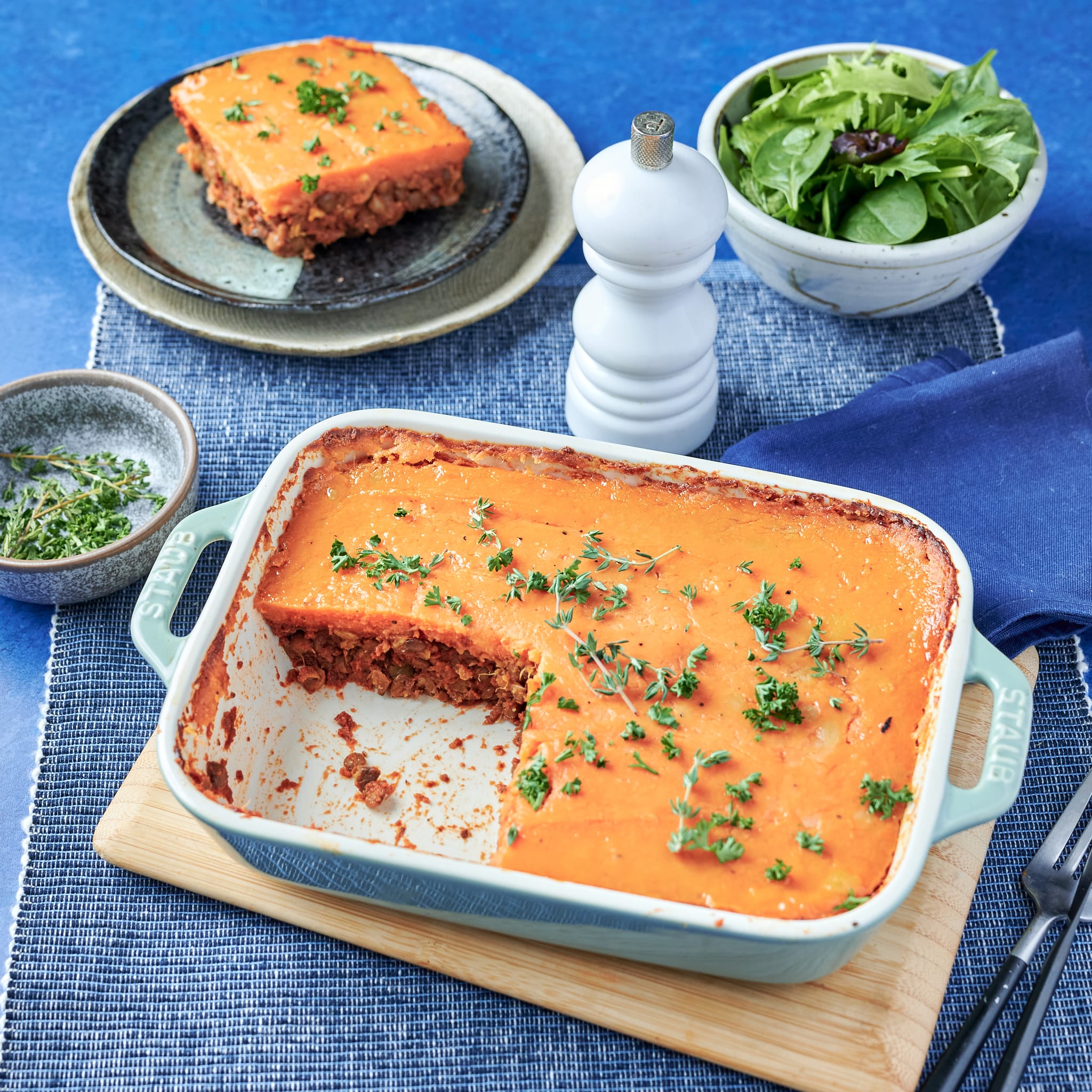 Foil Lentil Shepherd's Pie