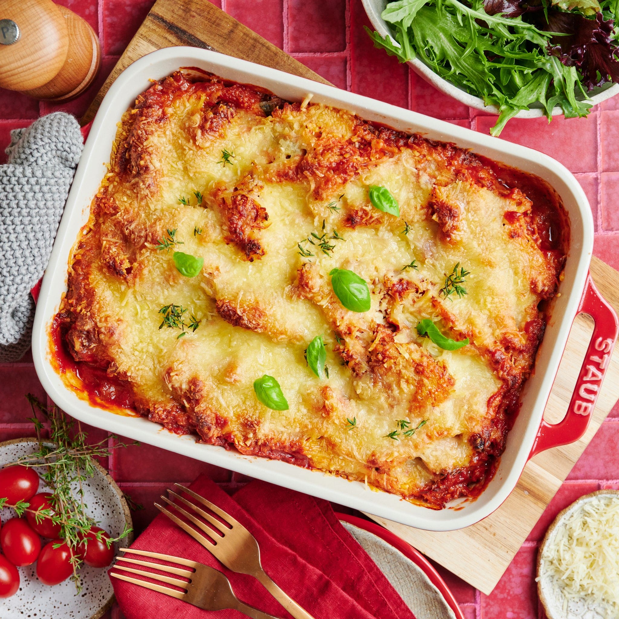 Foil Pasta Gratin With Chicken Family Size