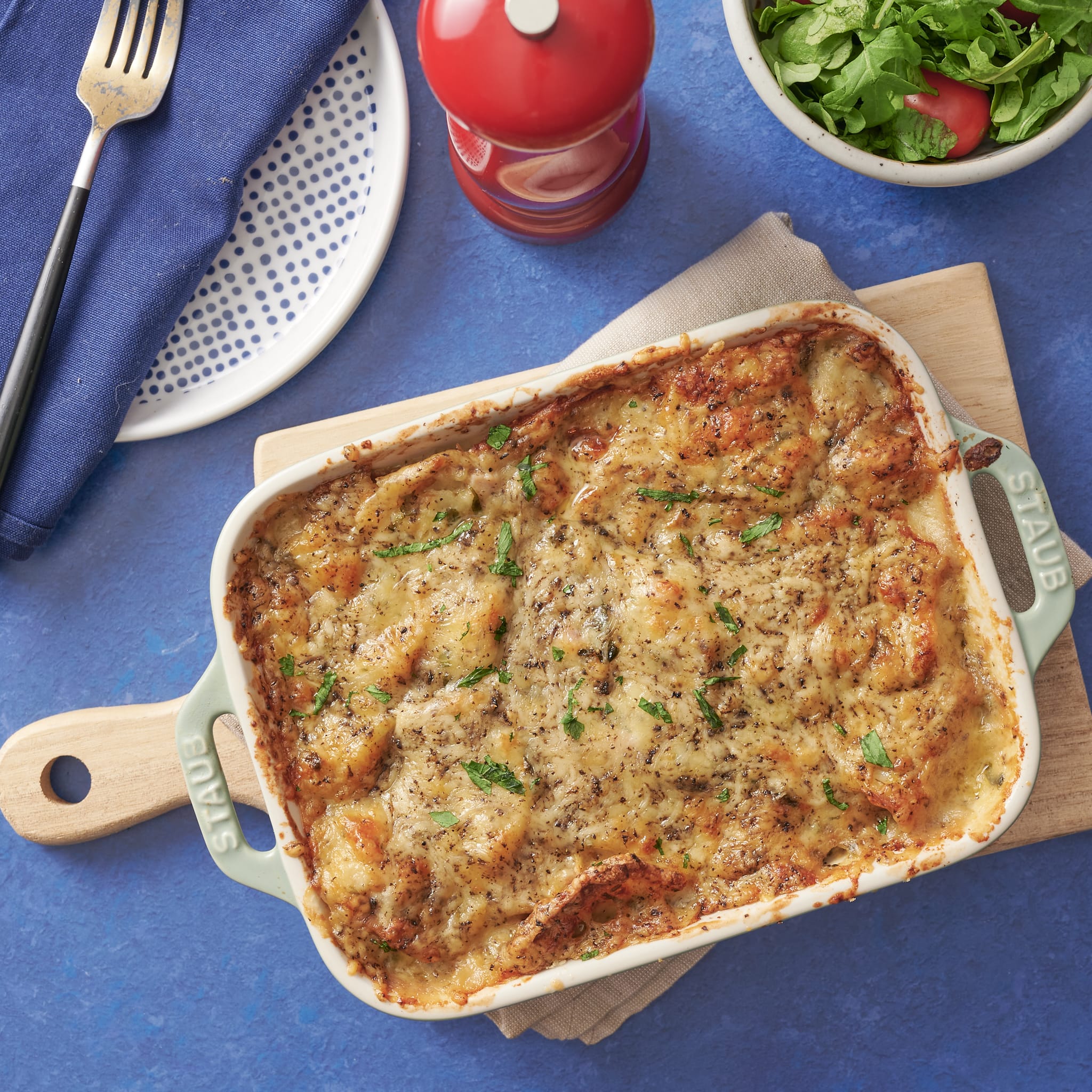 Foil Truffade (Potatoes Gratin with Truffles & Bacon)
