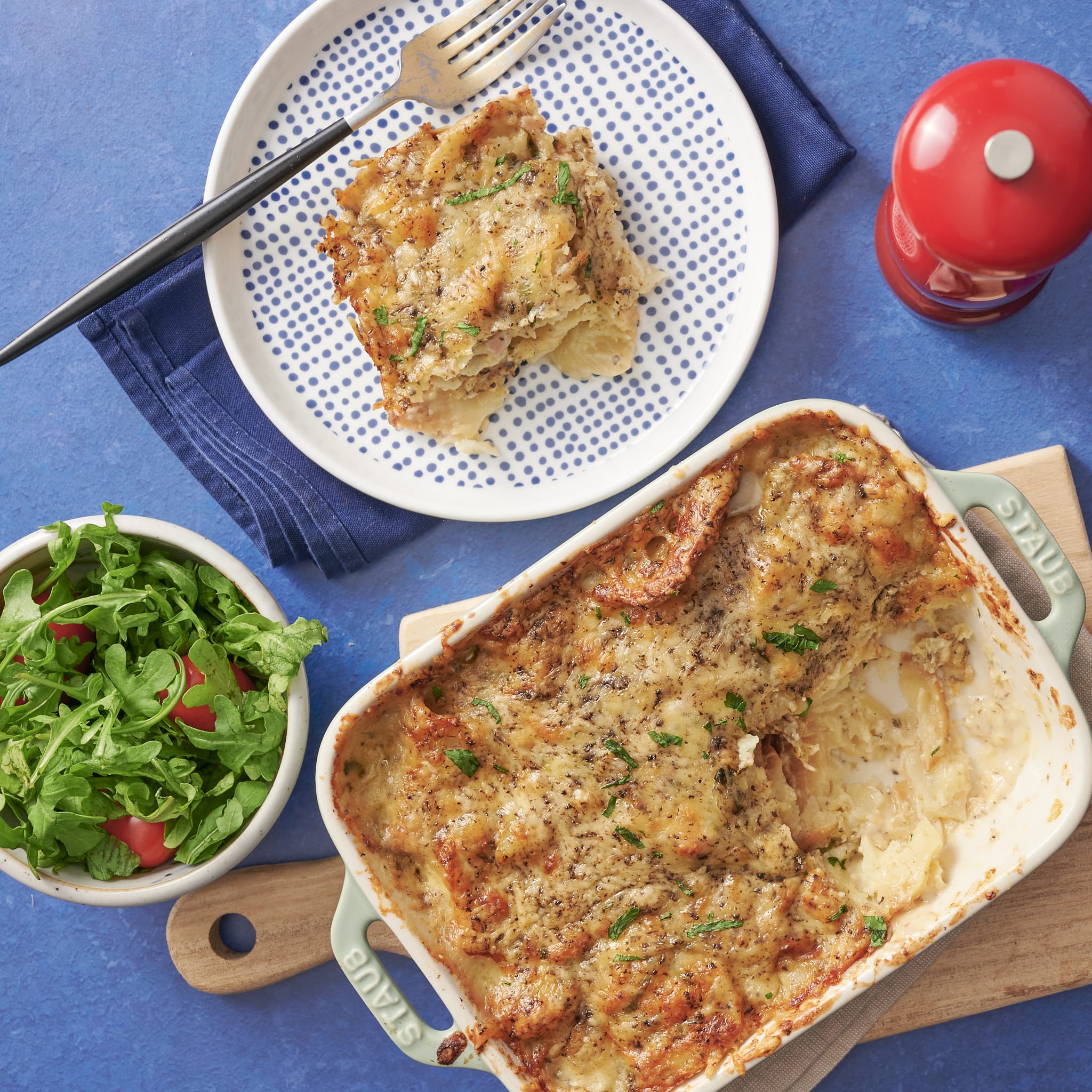 Foil Truffade (Potatoes Gratin with Truffles & Bacon)