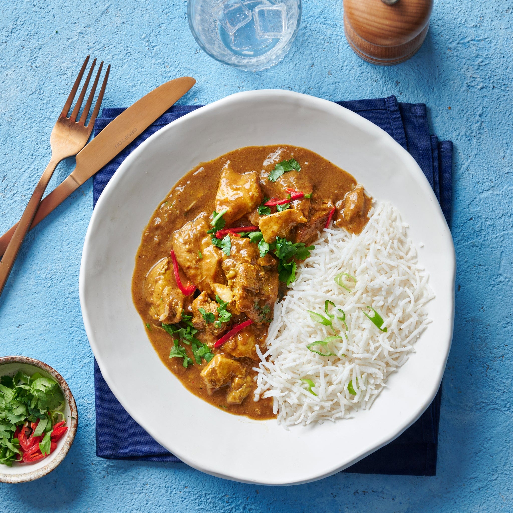 Meals for one Goan Chicken Vindaloo with Basmati Rice
