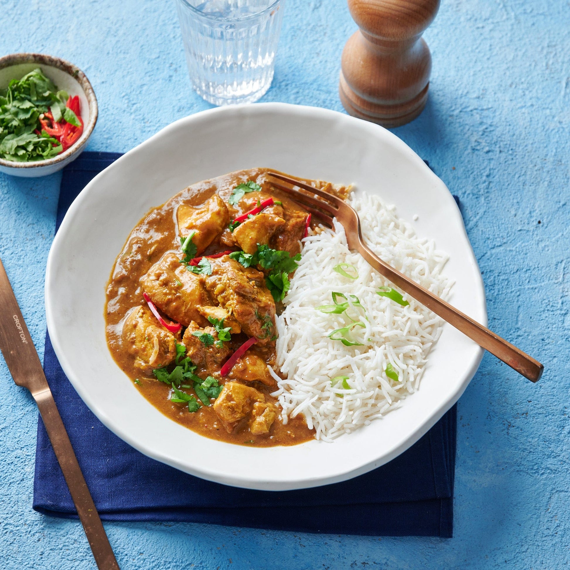Meals for one Goan Chicken Vindaloo with Basmati Rice