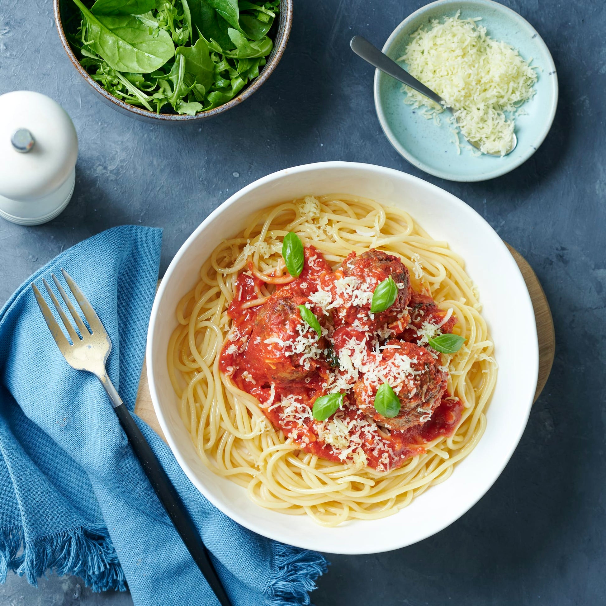 Meals for one Italian Meatballs with Spaghetti