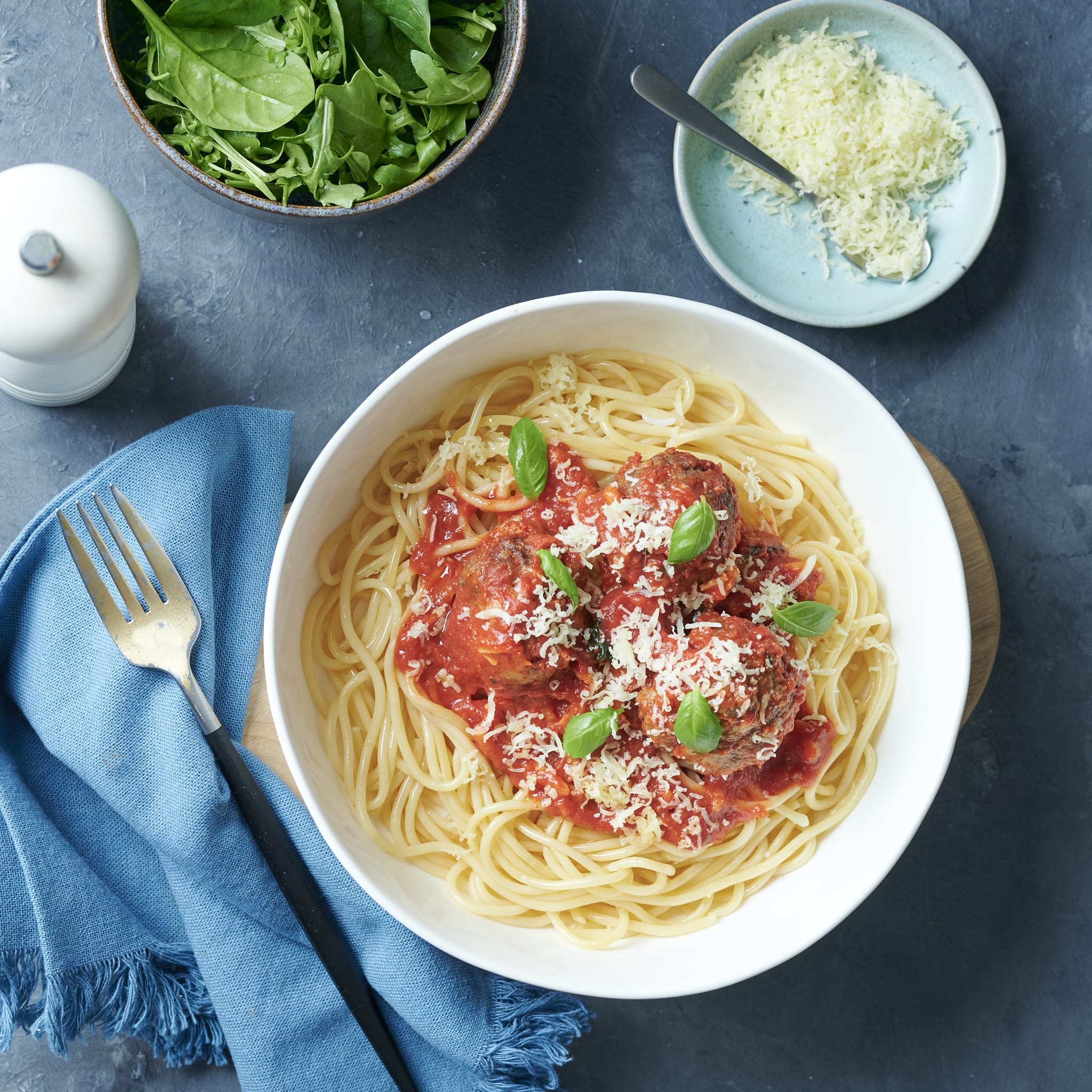 Meals for one Italian Meatballs with Spaghetti