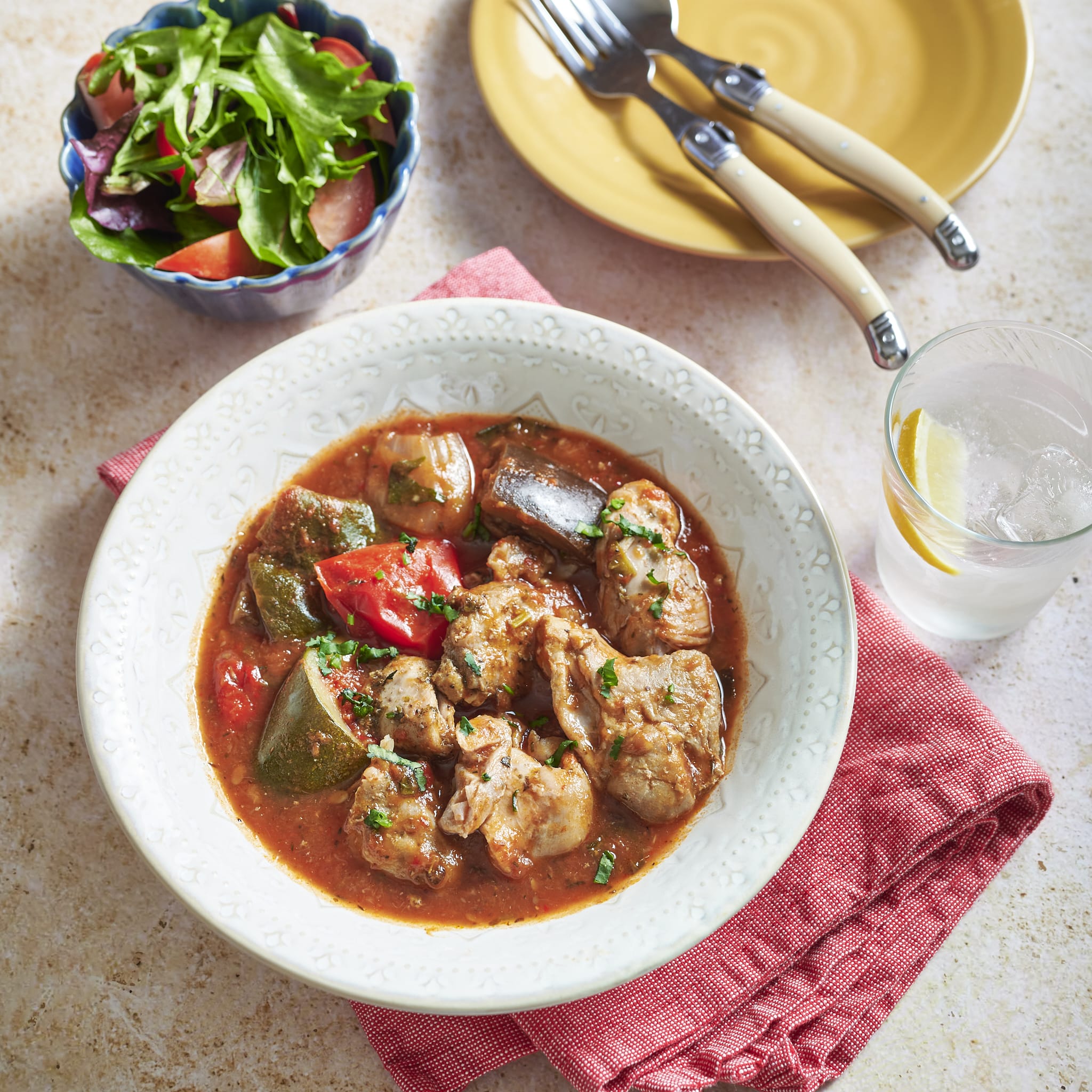 Meals for one Mediterranean Chicken with Ratatouille