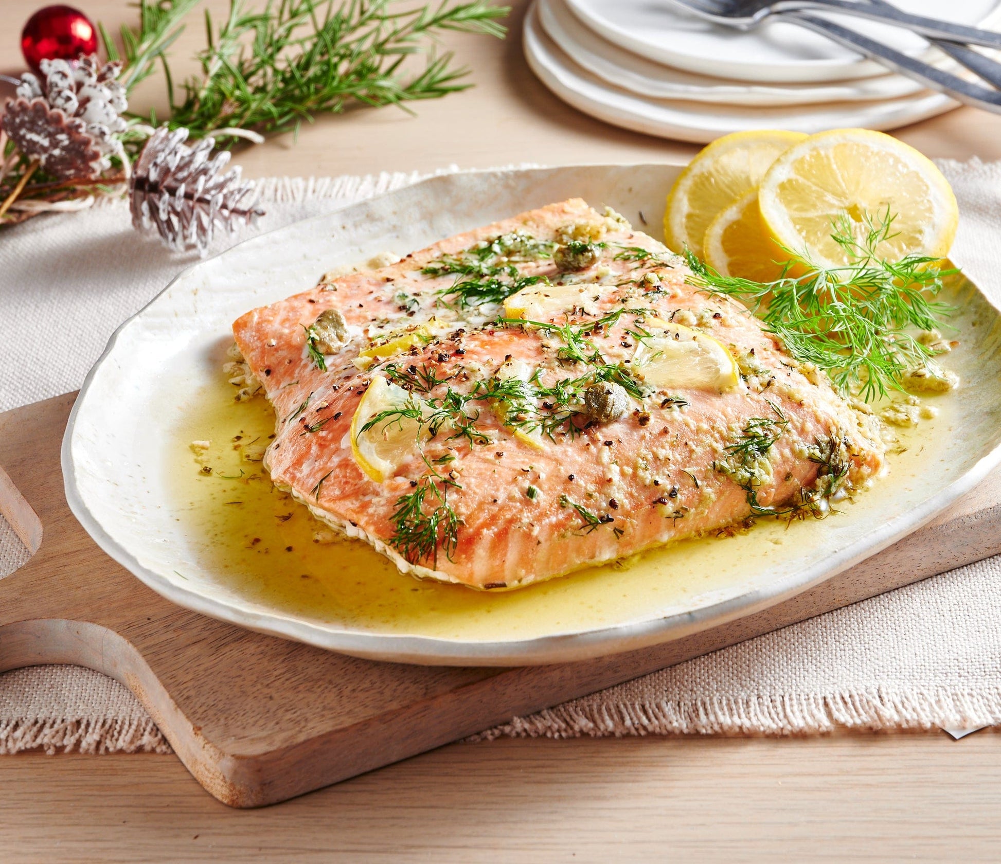 Other Lemon and Capers Marinated Salmon, Serves 6-8