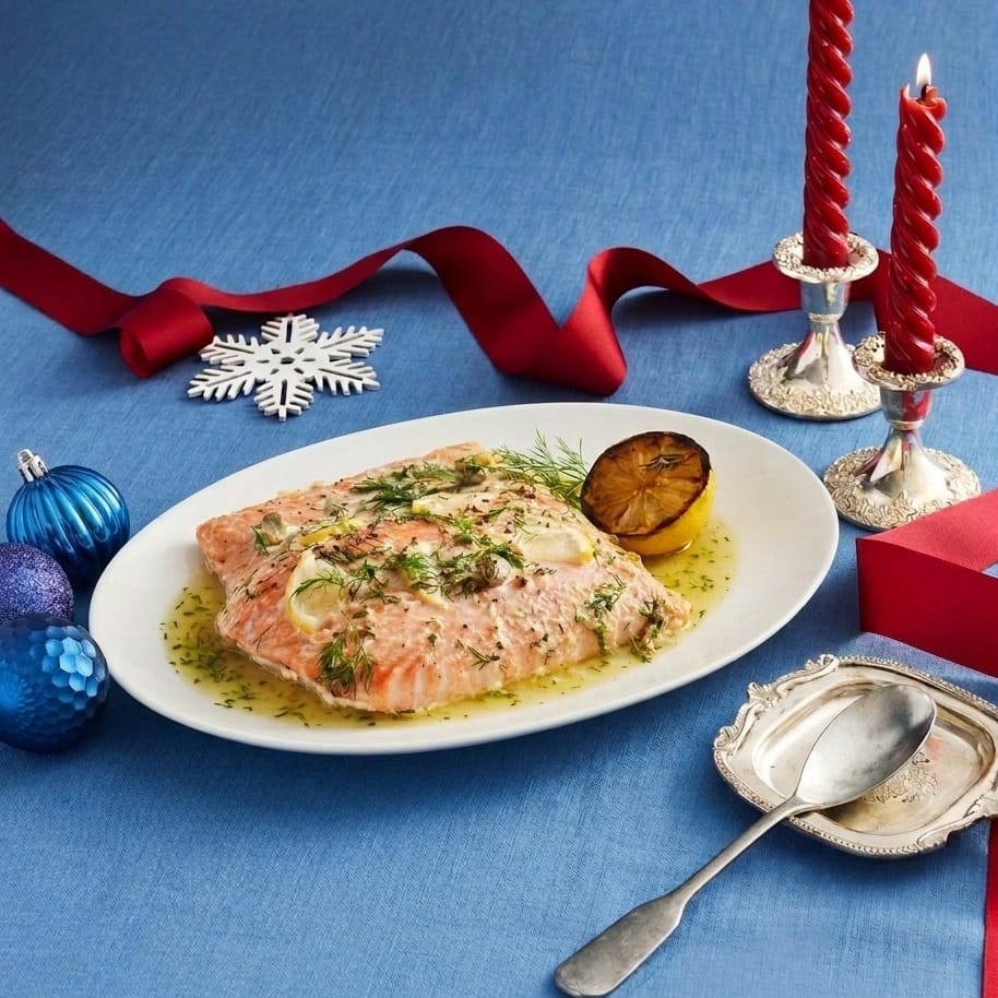 Lemon and capers marinated salmon for 6 to 8 – Délidoor Christmas