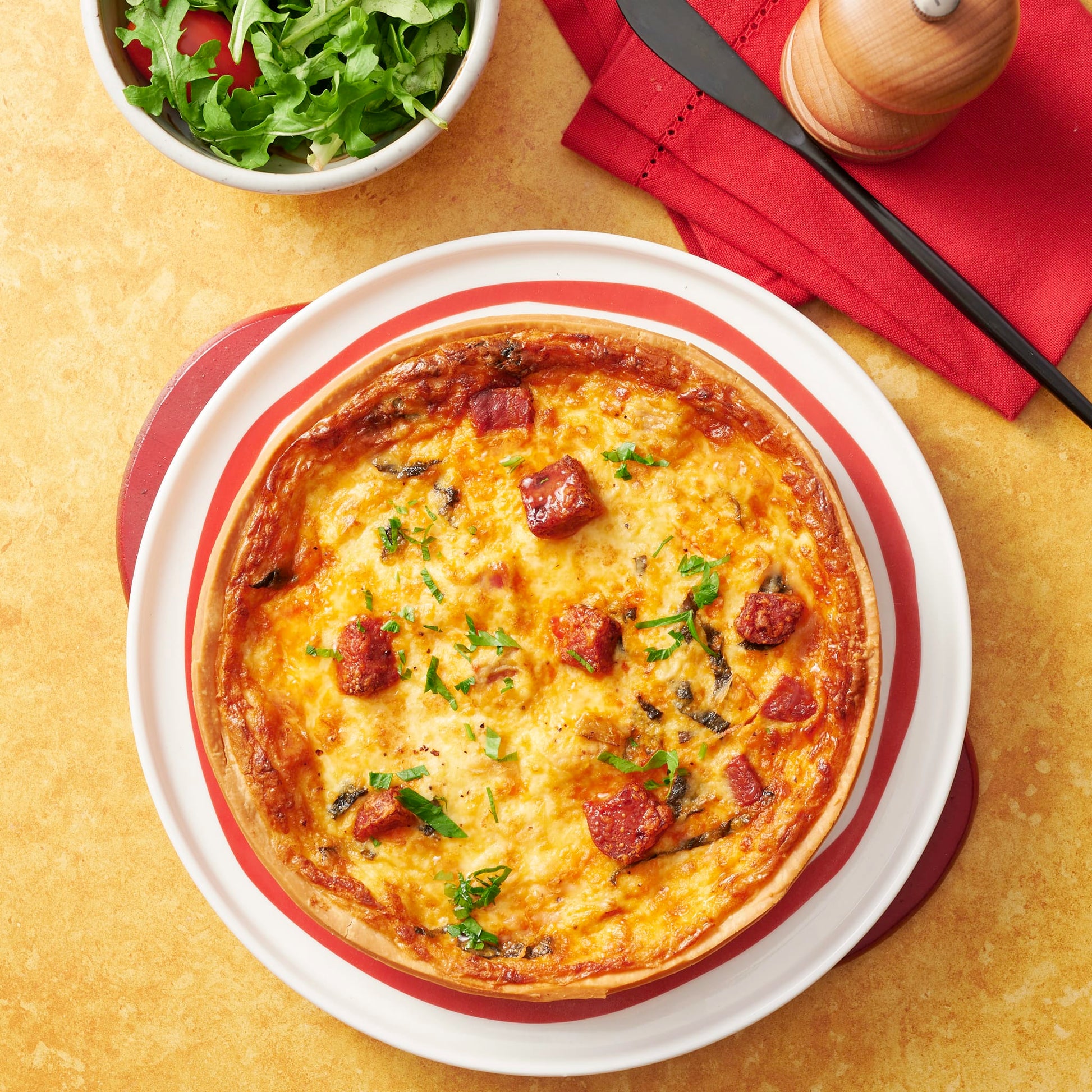 Quiche / Pie / breads Chorizo Quiche Family Size