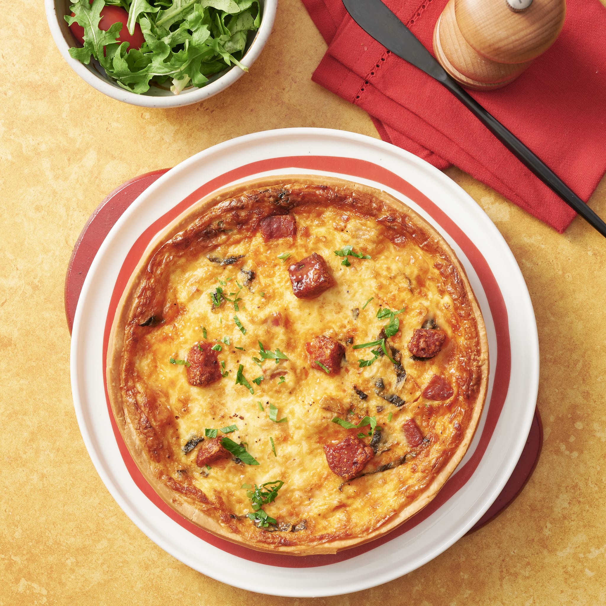 Quiche / Pie / breads Chorizo Quiche Family Size
