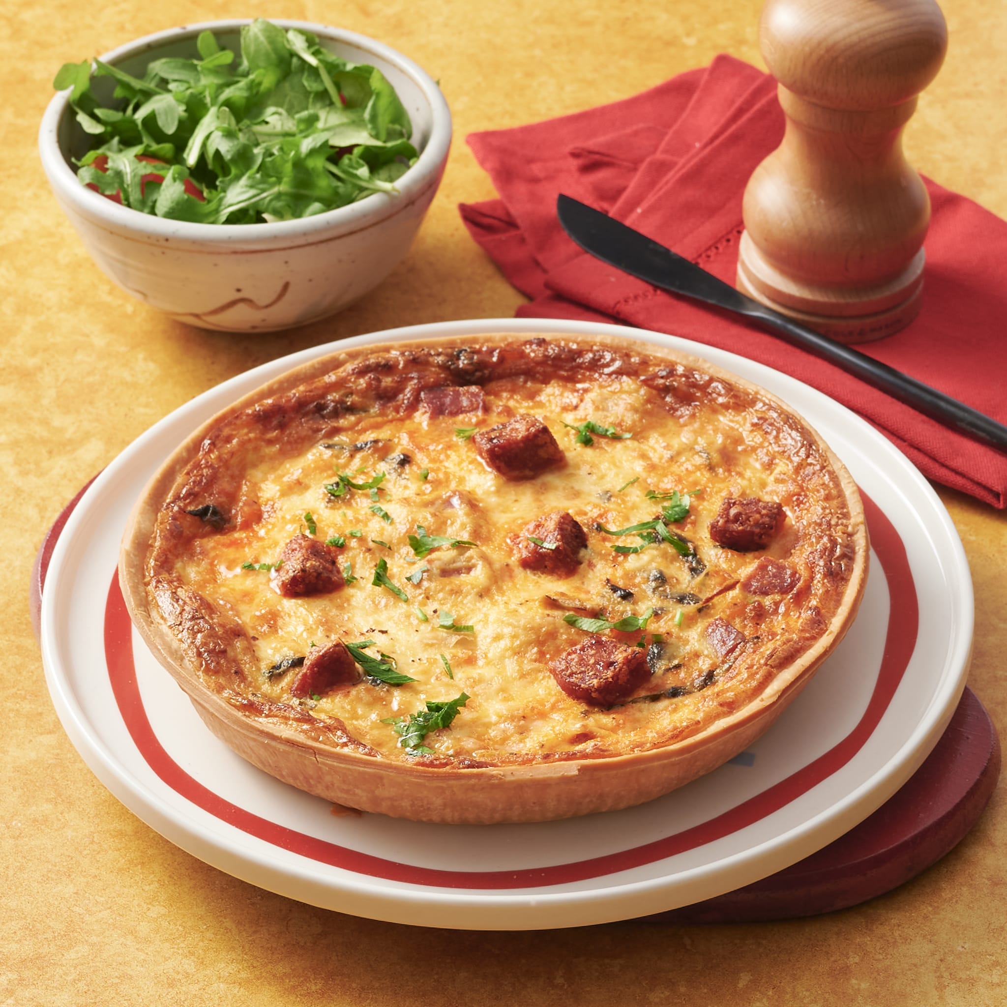 Quiche / Pie / breads Chorizo Quiche Family Size