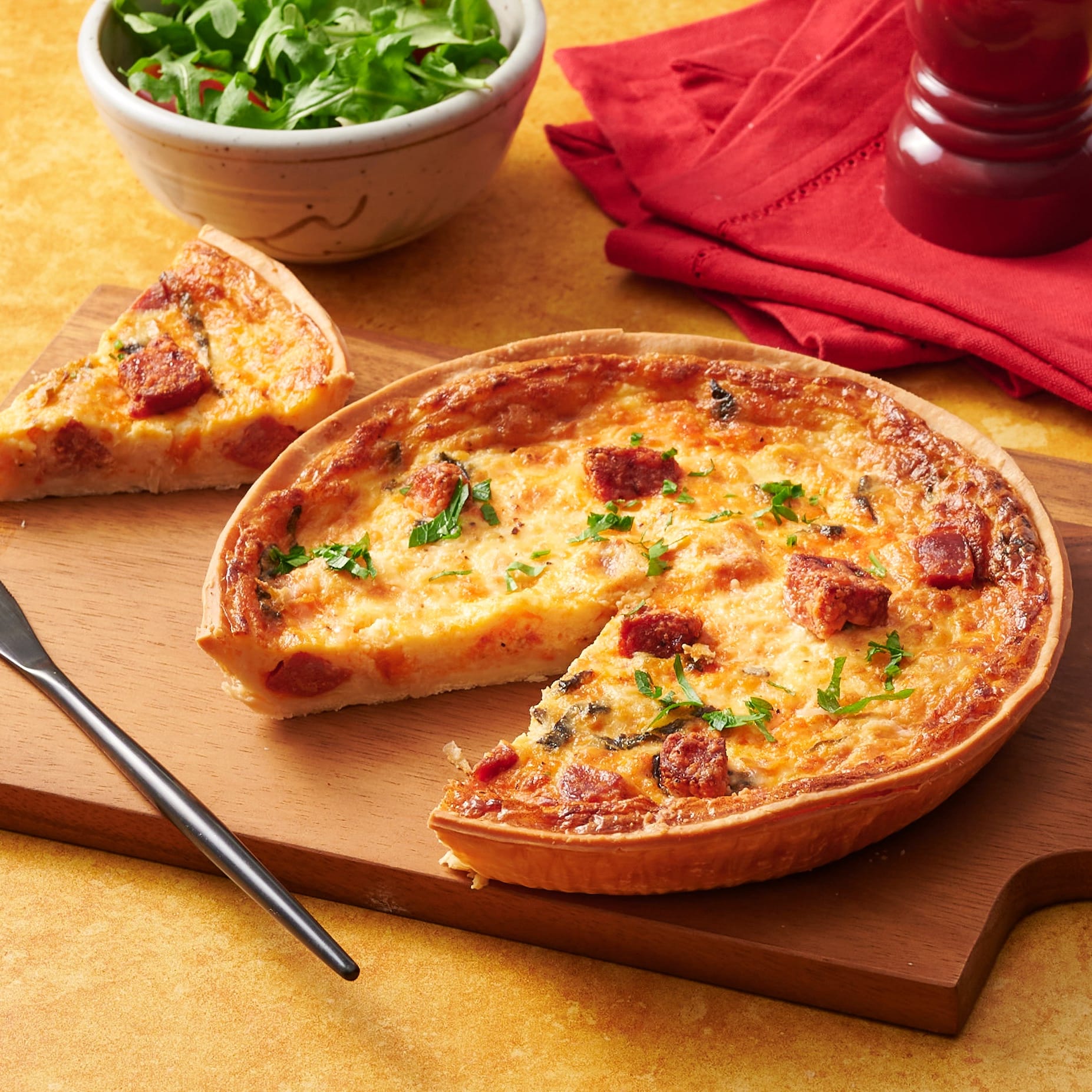 Quiche / Pie / breads Chorizo Quiche Family Size