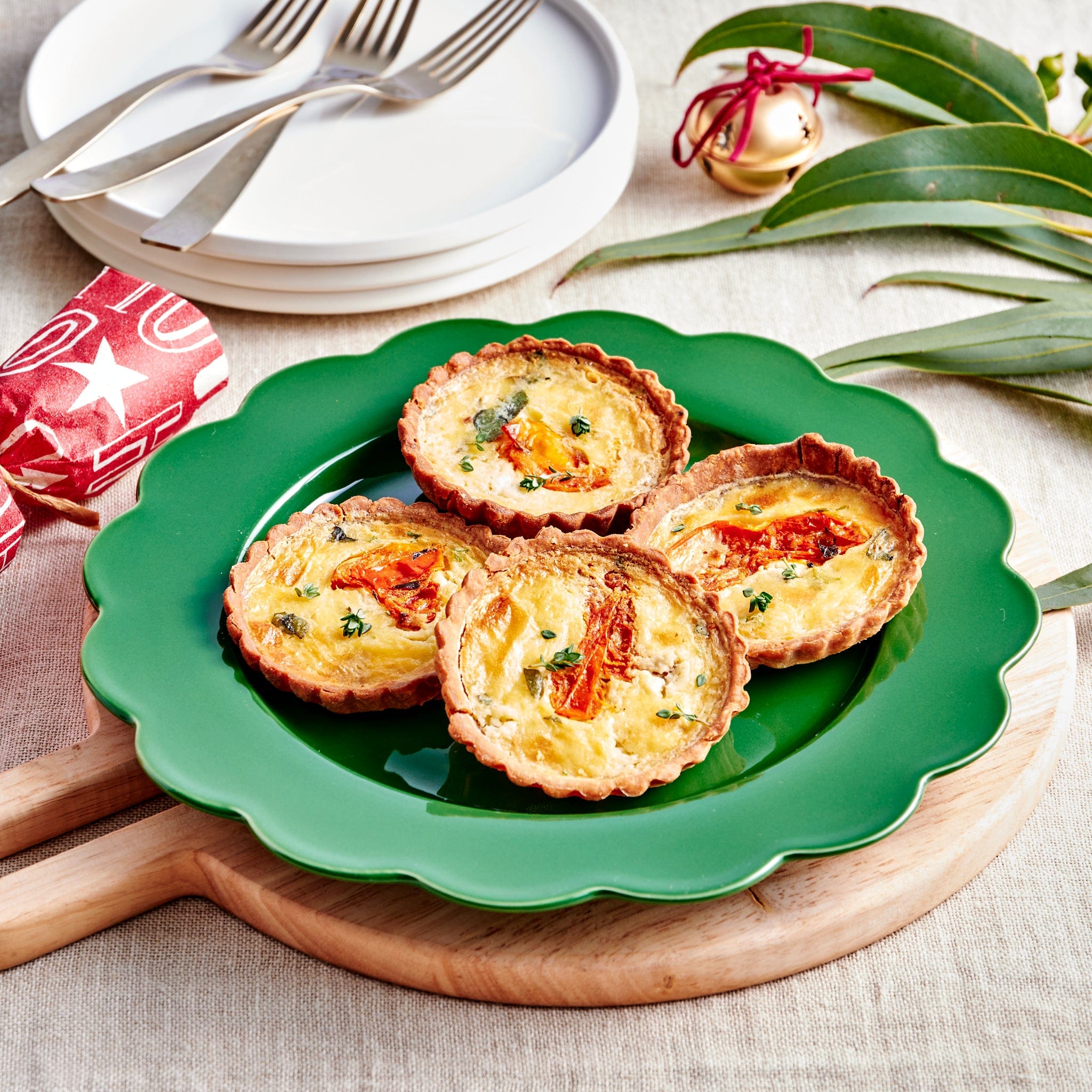 Quiche / Pie / breads Handmade Goat Cheese and Roasted Tomatoes Tarts * 4