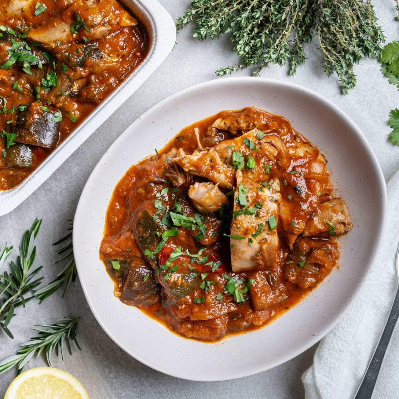 Ready to eat Meal Chicken Provencal with Ratatouille