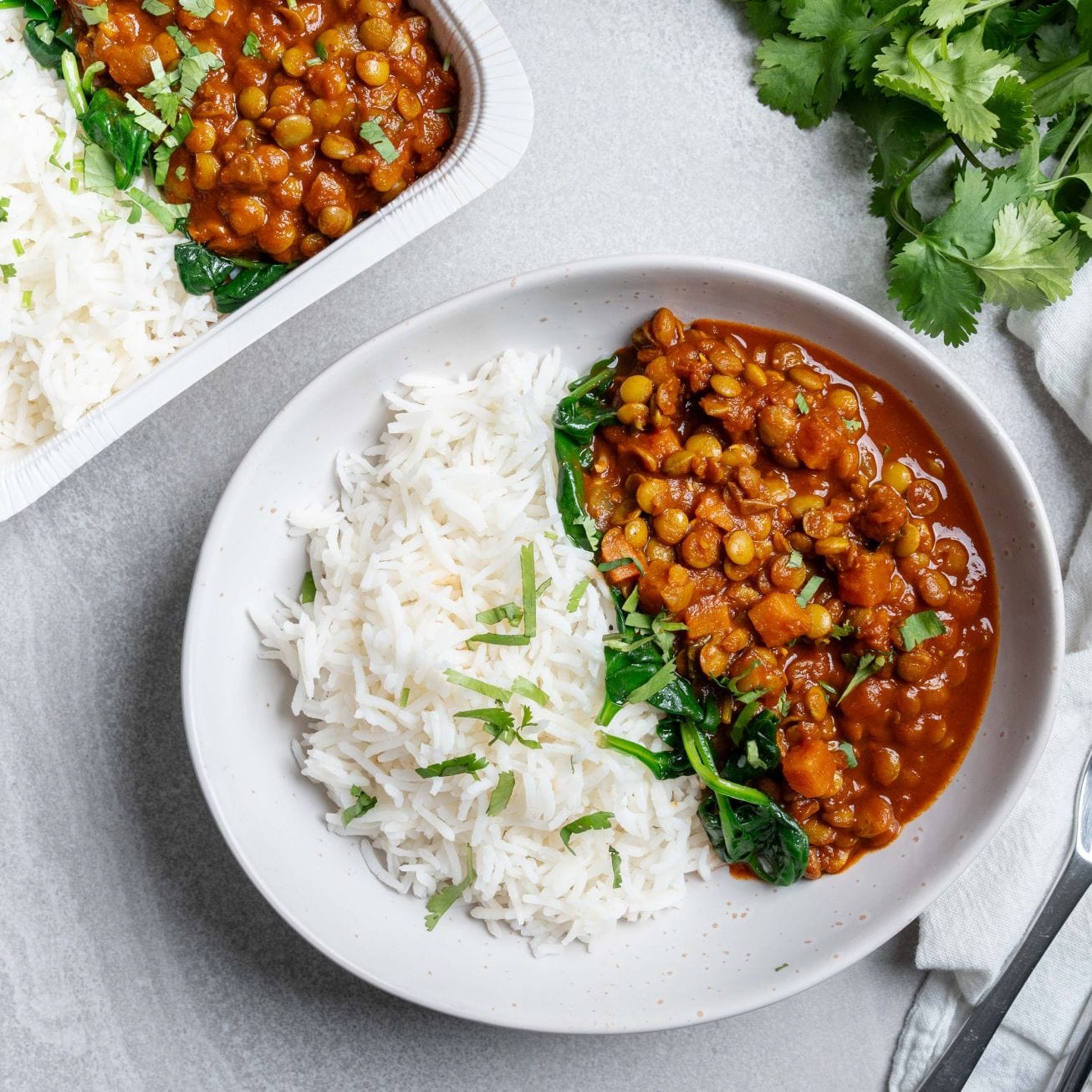 Ready to eat Meal Chickpea & Spinach Curry With Basmati Rice