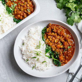 Chickpea & Spinach Curry With Basmati Rice