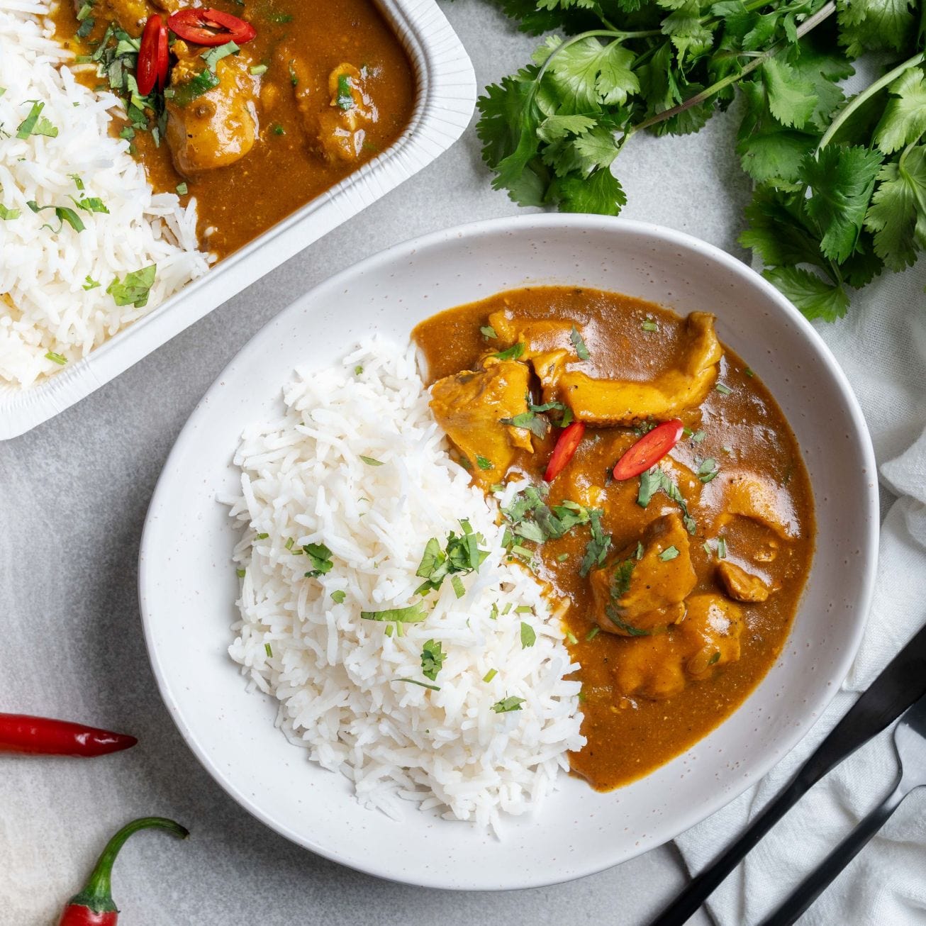 Ready to eat Meal Goan Chicken Vindaloo with Basmati Rice