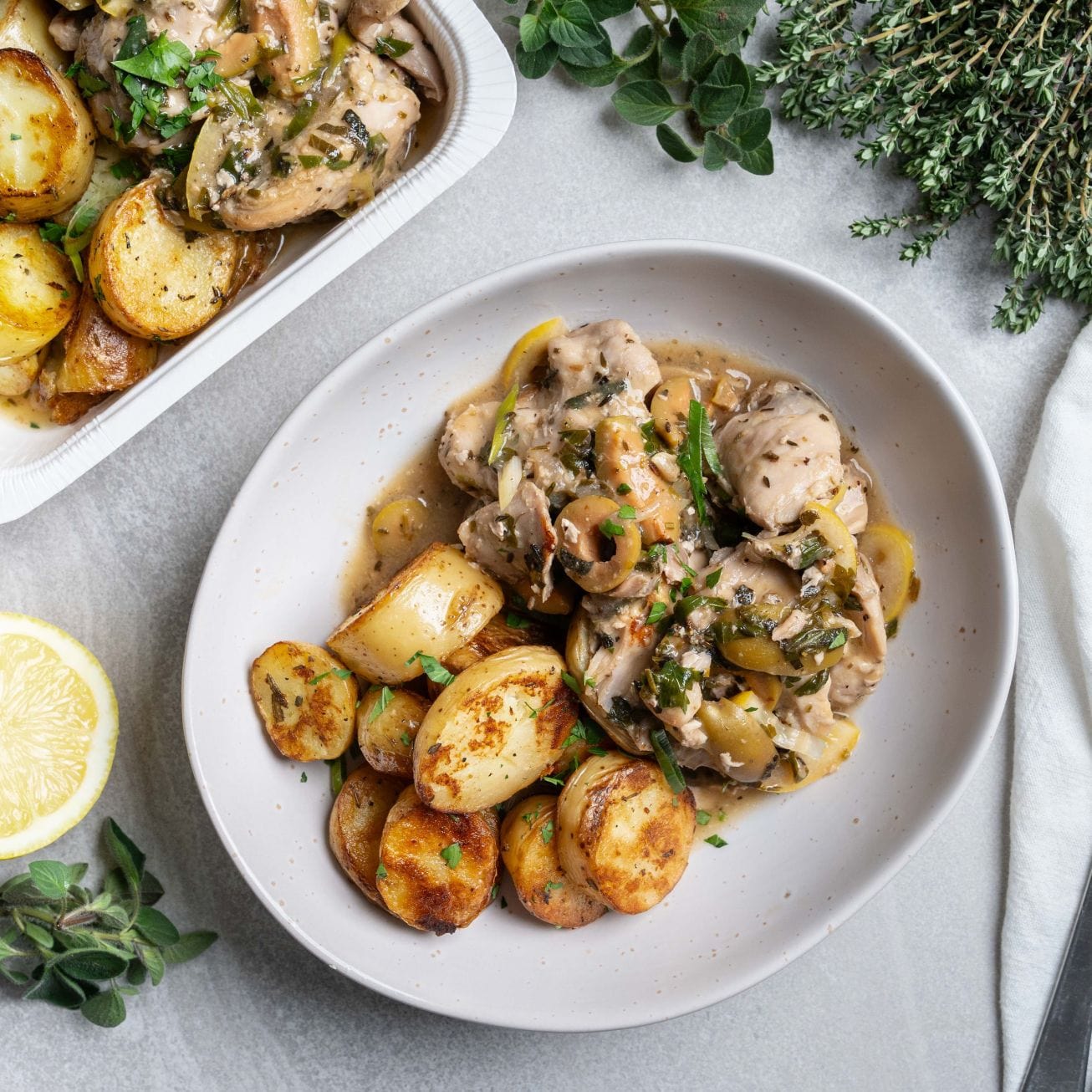Ready to eat Meal Greek Lemon Garlic Chicken with Kipfler Potatoes