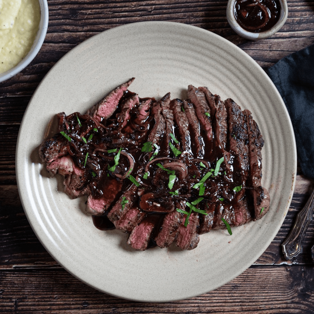 Ready to eat Meal "Marchand de vin" Marinated Beef Rump