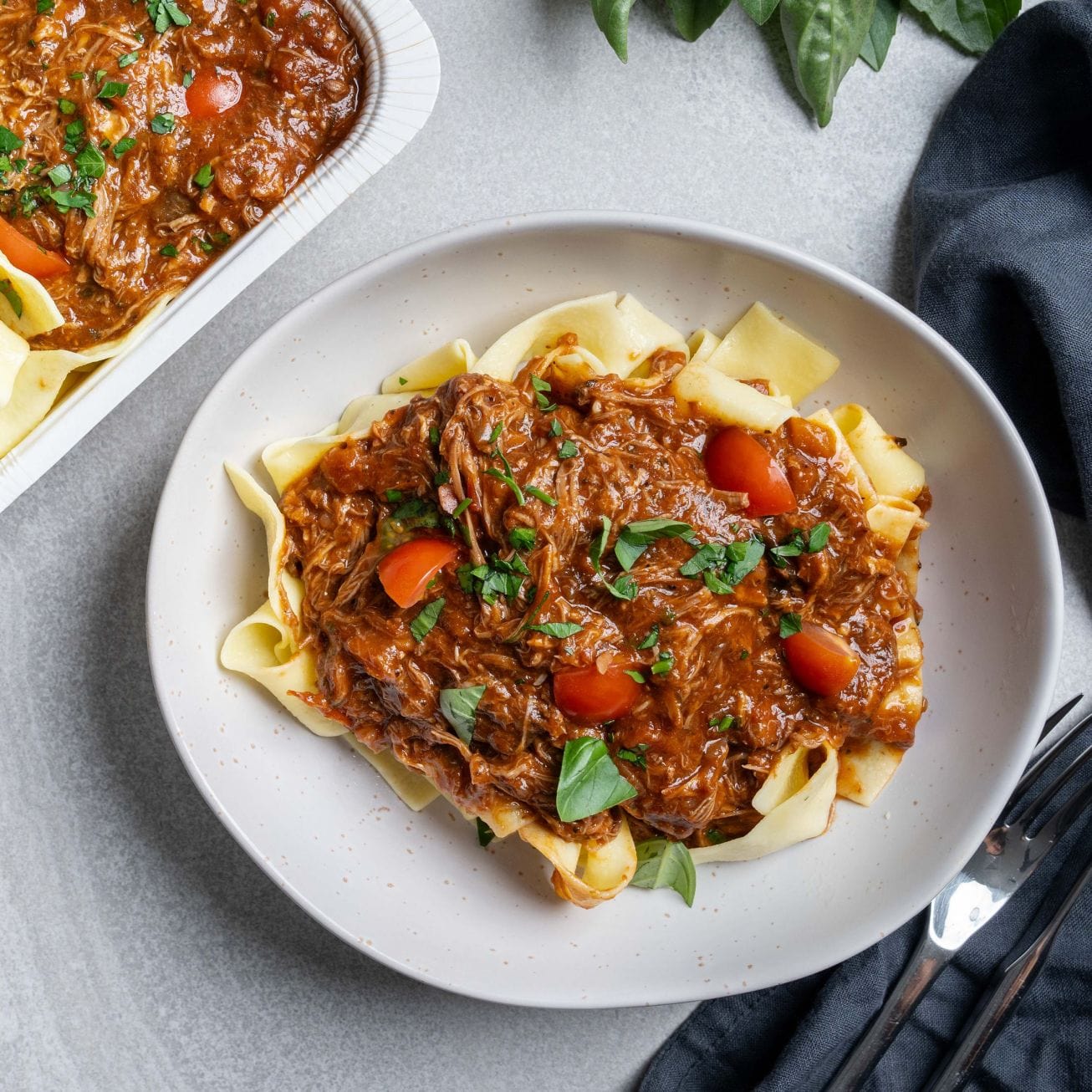 Ready to eat Meal Pork Ragu with Pappardelle