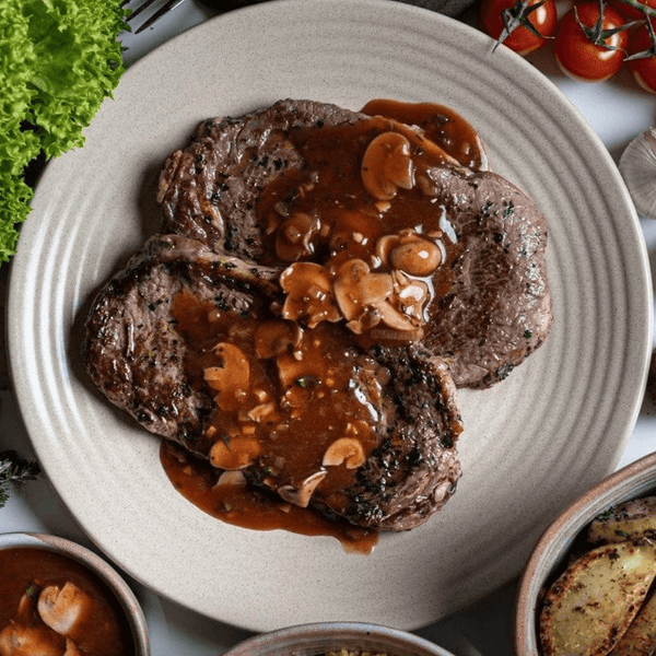 Premium Riverine Beef Scotch Fillet with Mushroom Sauce