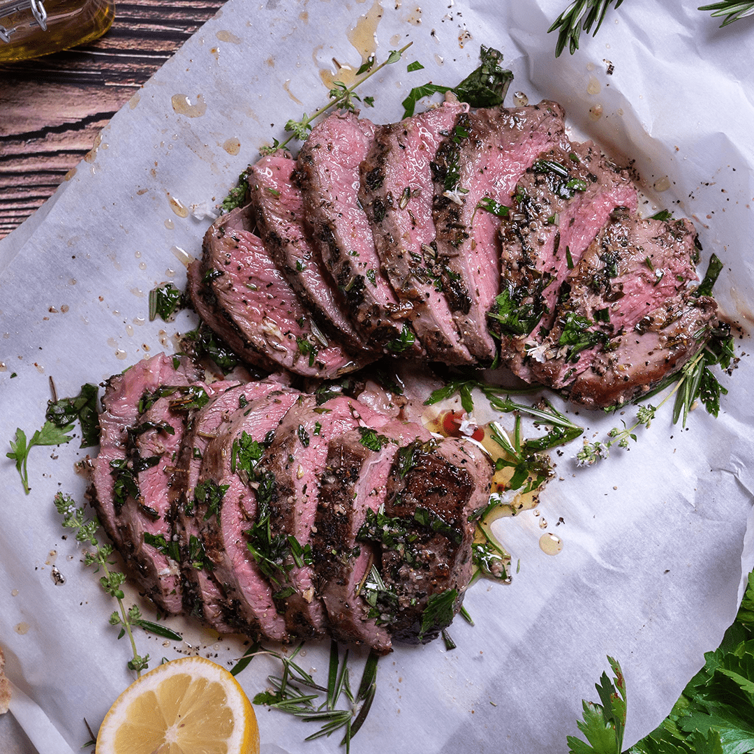 Ready to eat Meal Rosemary and Garlic Marinated Lamb Rump