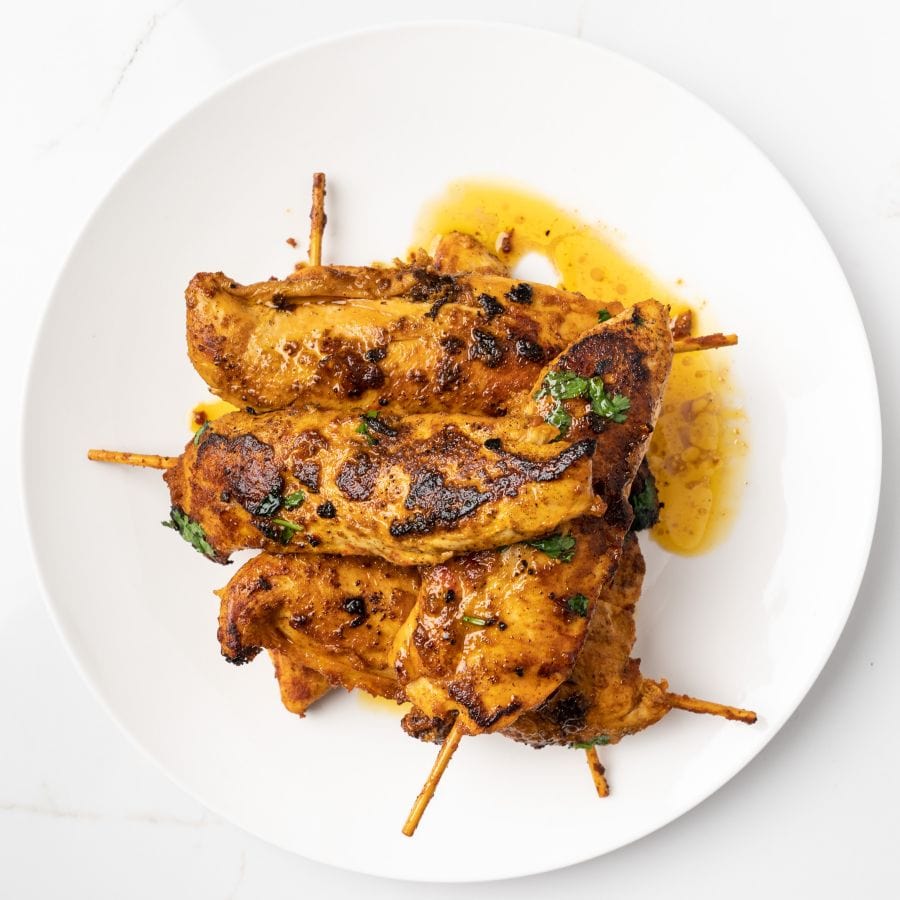 Ready to eat Meal Tandoori Marinated Chicken Tenderloins Kebabs
