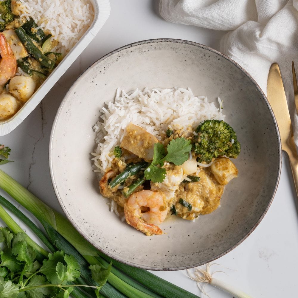 Thai Yellow Fish Curry with Basmati Rice | Délidoor