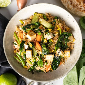 Vegetarian Thai Fried Rice with Tofu for one