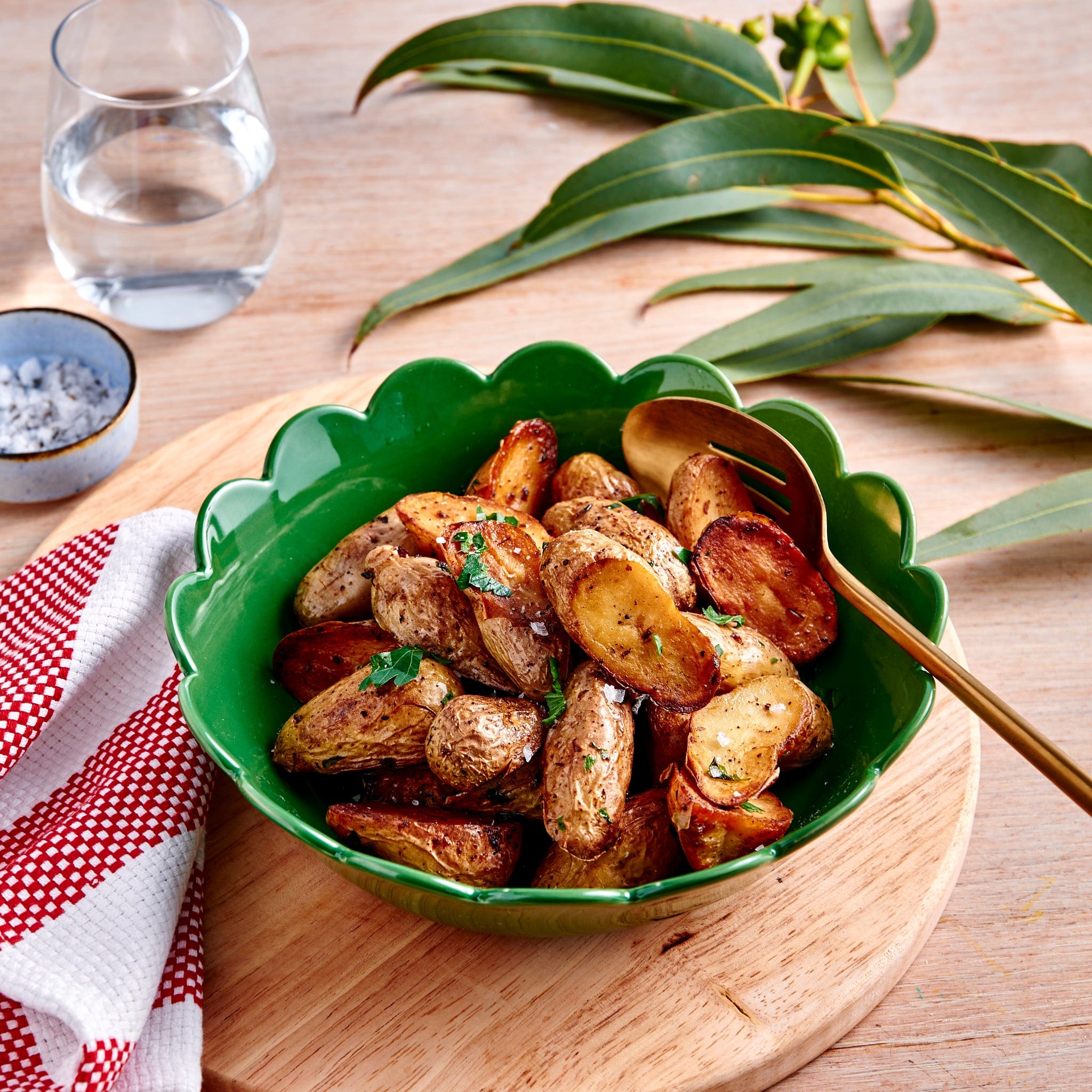 Side Roasted Garlic & Rosemary Kipfler Potatoes