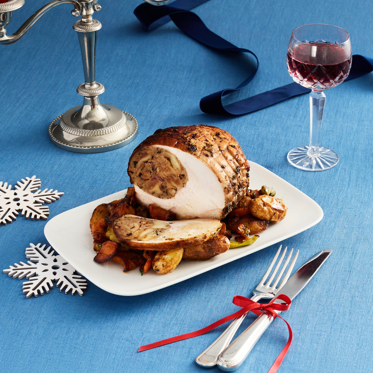 Stuffed turkey breast with cranberry and chestnut stuffing, fully cooked, for 2 – Délidoor Christmas