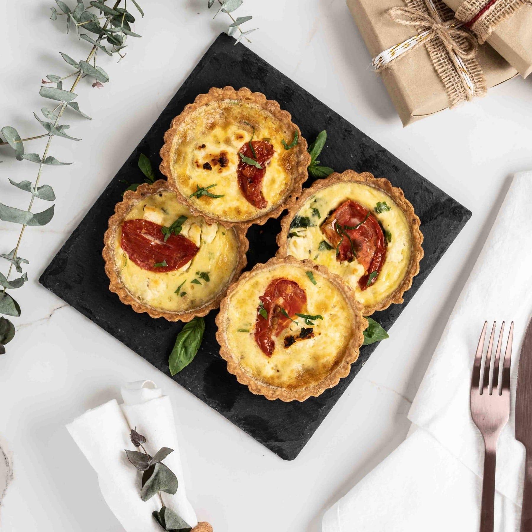 Handmade Goat Cheese and Roasted Tomatoes Tarts