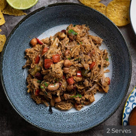 Carnita Pulled Pork with Mexican Beans