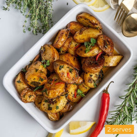 Greek Style Lemon Roasted Kipfler Potatoes