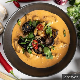 Red Thai Curry with Eggplant and Mushroom